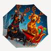1pc Christmas Sleigh Dogs Umbrella with Plastic Handle,Suitable for All Seasons Umbrellaptys26075
