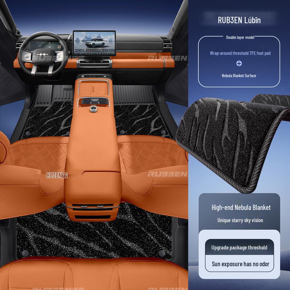 Lubbin TPE Floor Mats for Equation Leopard & Titanium Models 3, 5, 7 - Enclosed Car Interior Accessories.