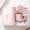 High-looking Mug with Lid Spoon Cute Girl Ceramic Coffee Cup Couple Office Breakfast Cup