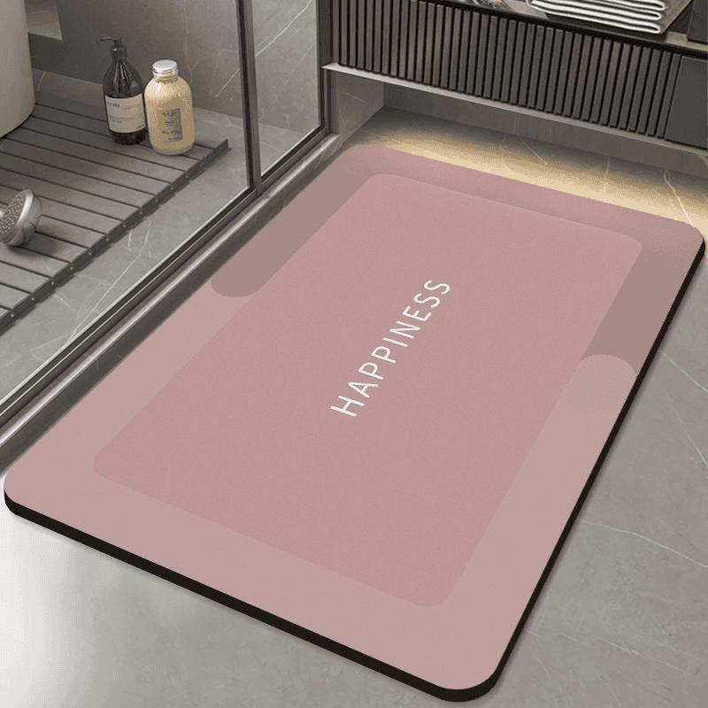Silica Diatomite Bath Mat Absorbent Non-Slip Floor Bathroom Kitchen Entryway Modern Minimalist