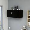 VidaXL Wall Cabinet, Storage Unit with Door, Floating Shelf for Living Room, Lounge, Bedroom Interior, Black 802796