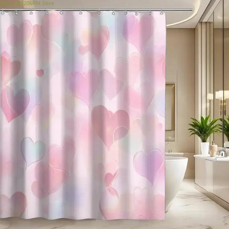 1 szt. Zasłona prysznicowa do łazienki na Rocznicę Ślubu, Miłość Charytatywną, Zawiera 12 Haczyków, 70,87x70,87 cala Dekoracja Domu