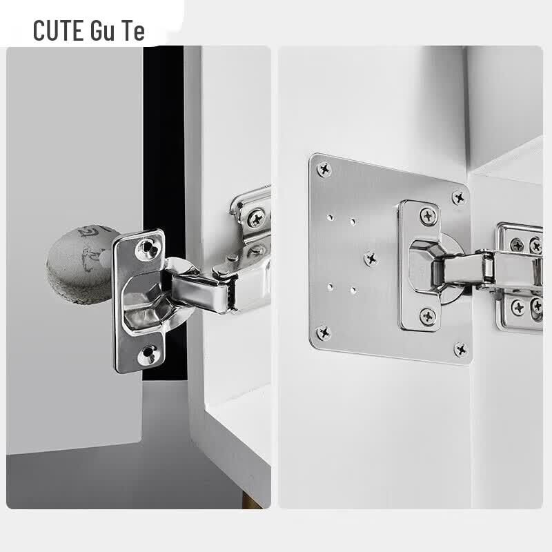 Gute Stainless Steel Cabinet Hinge Repair Plates (4-Pack)