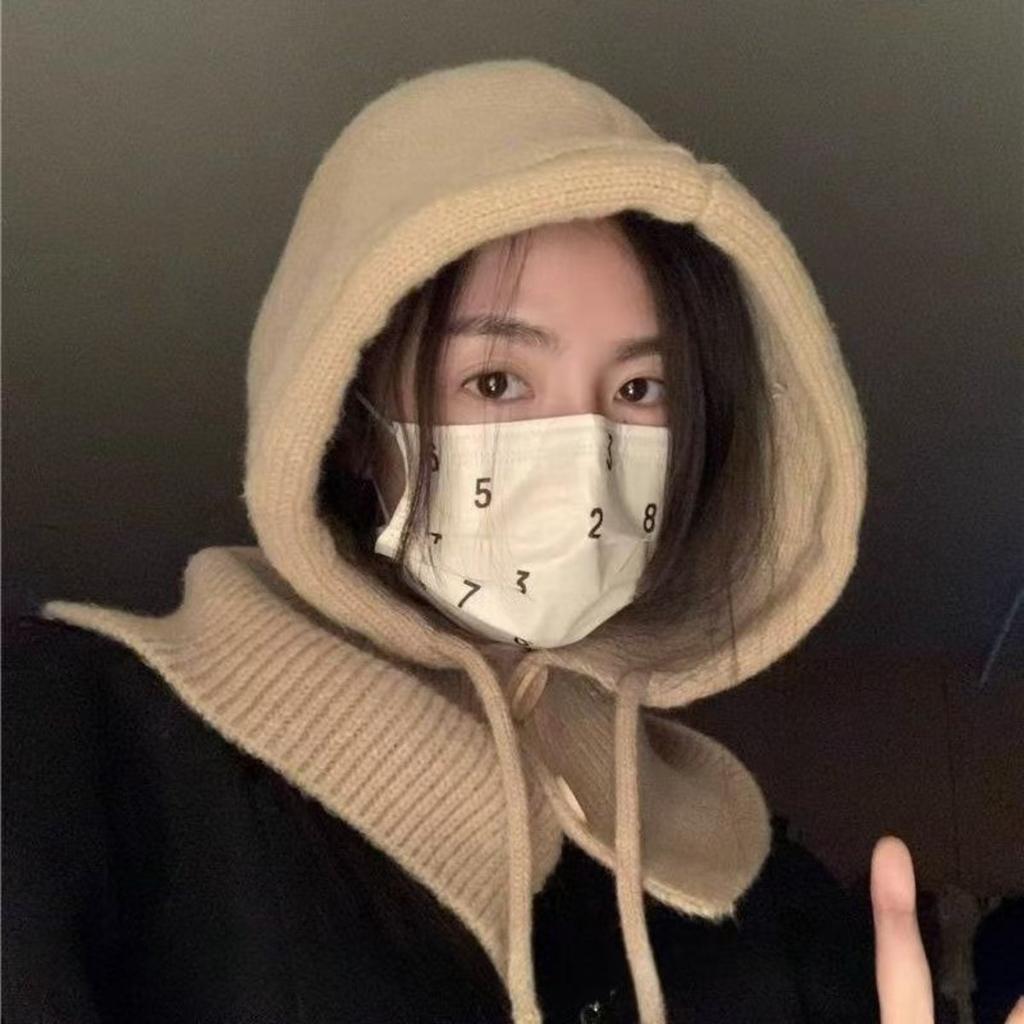 Windproof Hat, Button, Shawl Hat, Windproof Hat, Ear Protection Hat, Thermal Hat, Pullover Hat, Knitted Hat