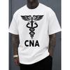 CNA Caduceus Pride Tee for Men T-shirts White Limited Edition Casual Fashionable Summer T-shirt,Styles Fashionable Printed T-shirts Father's Day Gift
