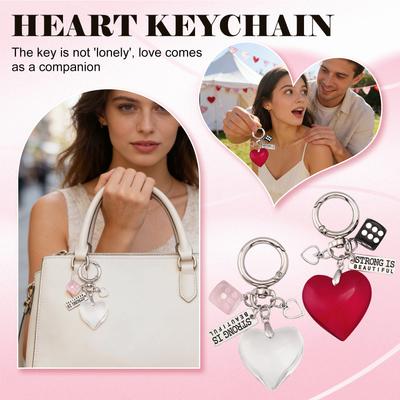 Heart Key Chain Multifuntional Bag Accessory Heart Key Pendant Key Holder