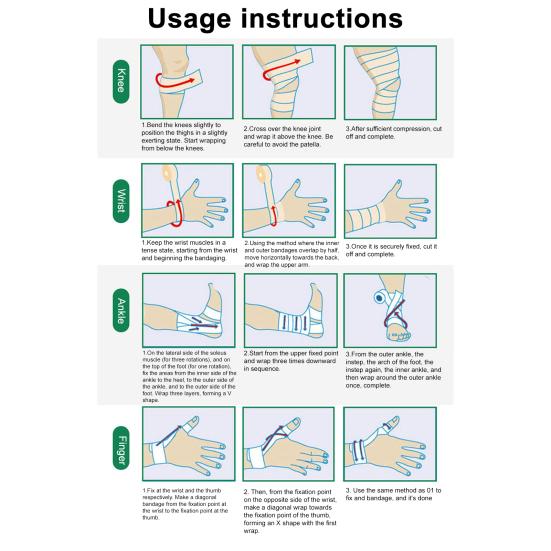 Zigzag Edge Athletic Tape Cotton Sports Tape for Wrist Knee Ankle Support Breathable Stretchy Easy Tear