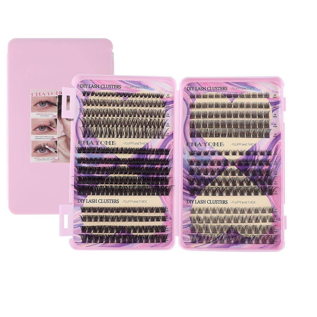 False Eyelash Extension Set, Single Cluster Of 433 Clusters Of 10-18Mm Length Mixed Eyelashes