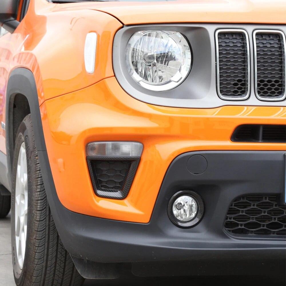 Car Front Fog Light Turn Signal Lamp Decoration Cover for Jeep Renegade 2022 2023 Lamp Hoods Exterior Accessories