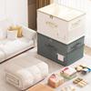 40 x 30 x 20cm Breathable Oxford Fabric Storage Box with Clear PVC Lid Foldable Clothes Organizer