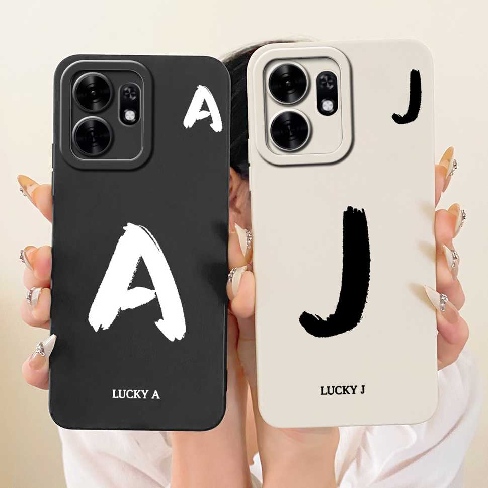 For Honor X6d X6D 5G Case LNA-NX1 Simple Lucky Letters A-Z Silicone Back Cover For Honor Play 60A 60a 5G NLA-AN00 Bumper Shell