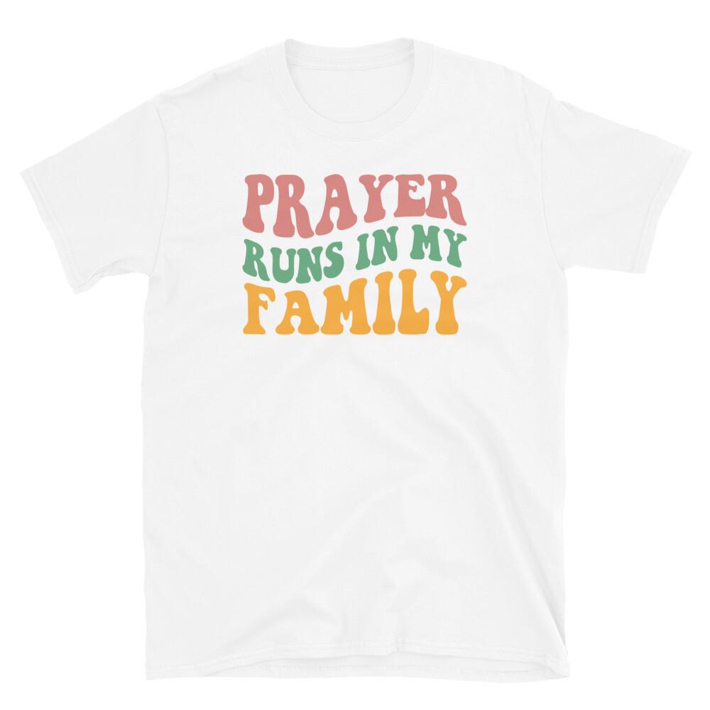 Молитвенные забеги в моей семье Христианская религиозная унисекс футболка с коротким рукавом 2XL
