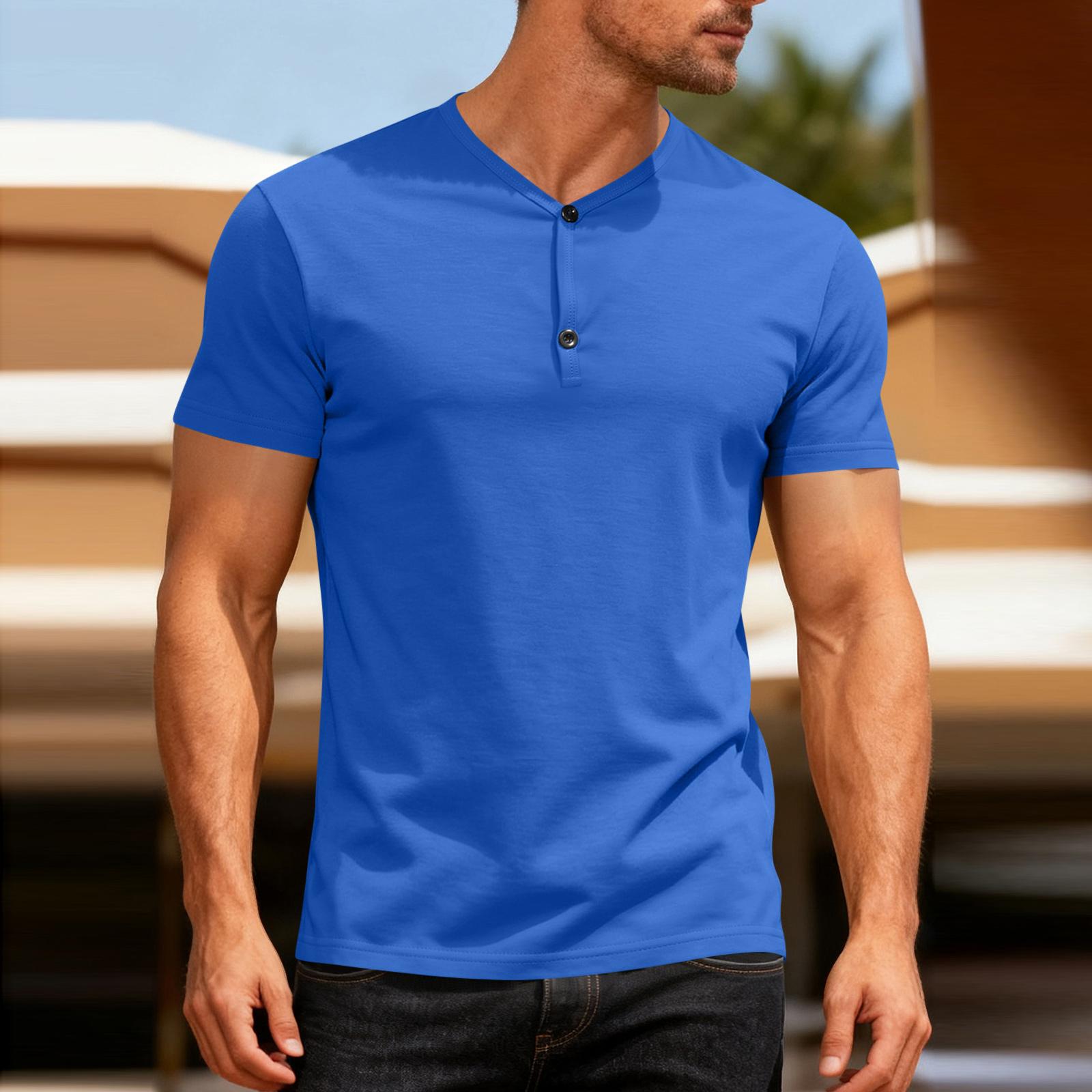 

Men s Solid V Neck Short Sleeve Shirt Lightweight Breathable Moisture Wicking Athletic Regular Fit Tee for Outdoor Activities S