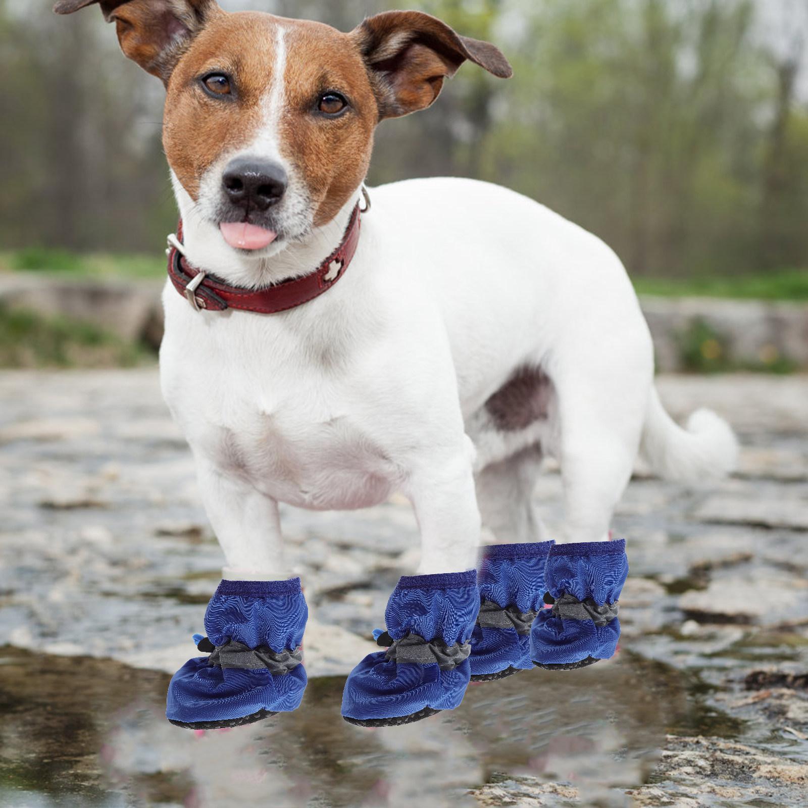 

3Sets Pet Dog Rain Boots Waterproof Rain Shoes for Dogs Thickened Non-Slip Outdoor Dog Footwear Warm Rainy Day Protection Nylon S