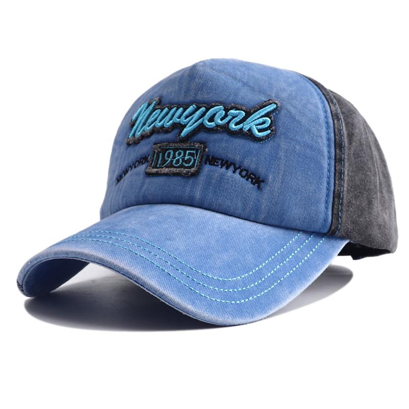New Unisex Washed Cotton Snapback Hat With Letter Embroidered Stitching Baseball Cap Men Women Adjustable Casual Outdoor Streetwear Dad Hat