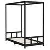 Kids  Bed Black 90 x 190 cm Solid Pine Wood