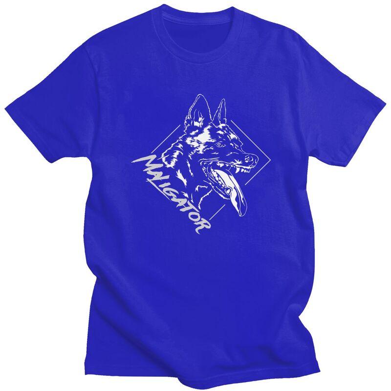 Custom Belgian Malinois Maligator Dog T Shirts for Men 100 Cotton Tees Belgian Shepherd Tshirt Tshirt Clothes