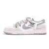 Dunk Leather Abrasion Resistant Low Top Skateboard Shoes Unisex White Gray HF5441-105(Team-)