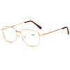 Fg Anti Blue Light Reading Glasses Metal Frame Square Frame Glasses For Men And Women +1.0 To +4.0