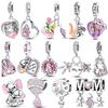 Copper Love Mother Family Charm Beads Fit Original Bracelet Diy Jewelry Sister Heart Girls Pendant