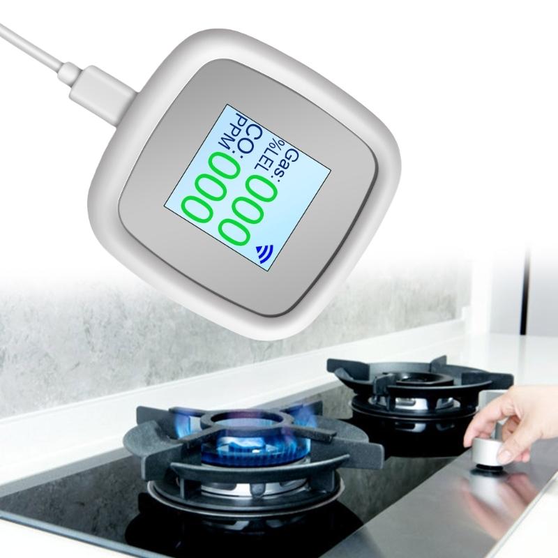 WiFi Gas Detector Easy to Operate Household Natural Gas Methane Gas Leak Detector Digital LPG Detector for Home