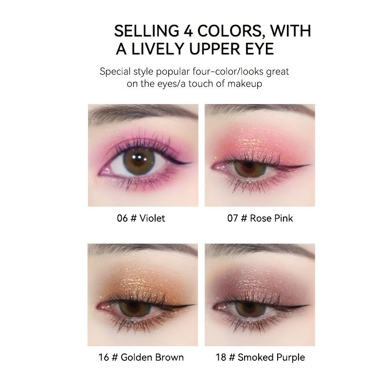 Single Color Flowing Golden Three Dimensional Pearlescent Eyeshadow Fine Sparkling Pumpkin Color, Matte Sparkling Powder, Earth Tone Eyeshadow Palette