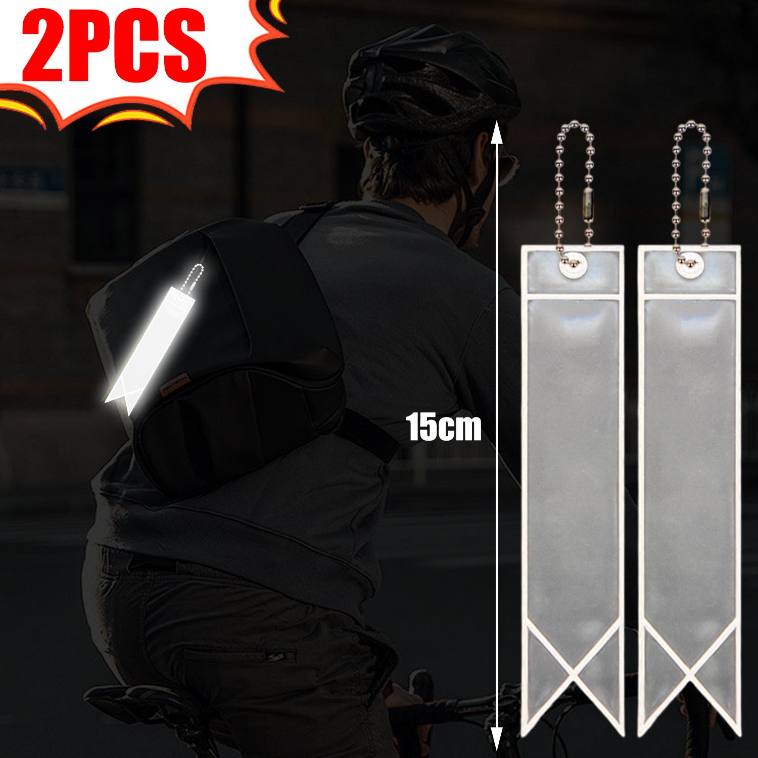 

Reflector with Chains Reflective Keychain PVC Reflective Pendant Kids Reflector Pendant for School Bag Cycling Backpack