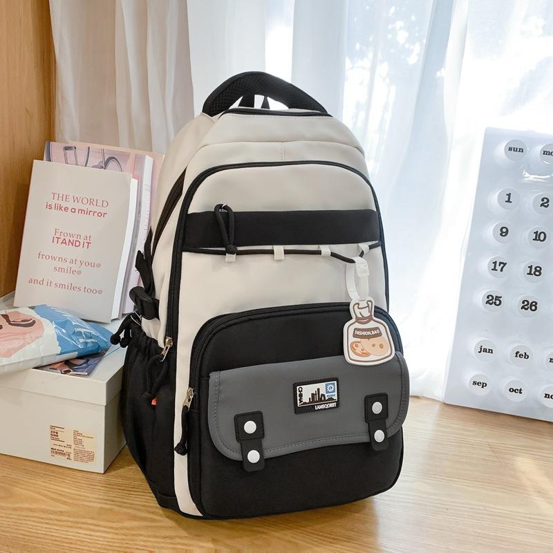 Schultasche Schultasche College-Studentin weiblich einfach große Kapazität Mittelschule Computerrucksack Mädchen High-School-Schüler Reiserucksack Trend