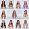Blonde Body Wave Synthetic Wigs For Women Long Wave White Lolita Cosplay Party Natural Heat Resistant Hair Pelucas De Mujer