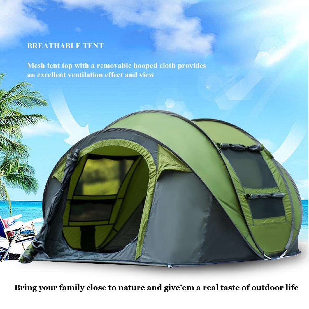 3-4 Person Waterproof Instant Tent Set-Up Waterproof UV Protect 2 Doors Camping Shelter Outdoor Camping Hiking Tent