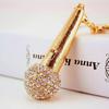 Rhinestone Microphone Keychain: Exquisite Fashion Gift for Friends