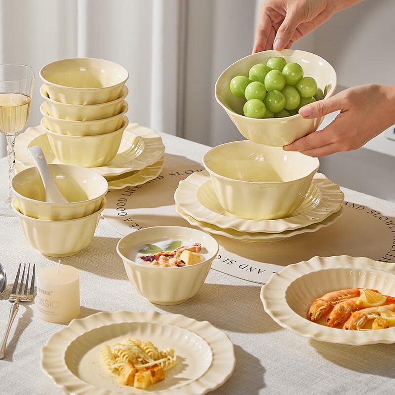 ZISIZ Underglaze Cream Style Ceramic Bowl