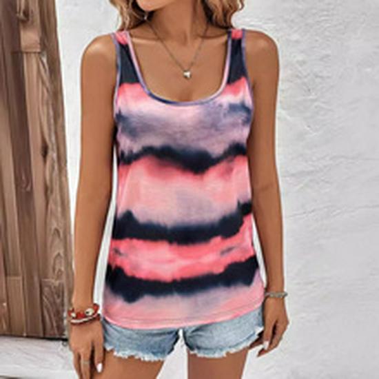 2025 Women's Solid Casual Lace Waffle Knit Patchwork Tank Top