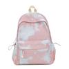 Schoolbag graffiti wind backpack women's 1011 new fashion casual tie-dye travel backpack junior high school college student schoolbag tide