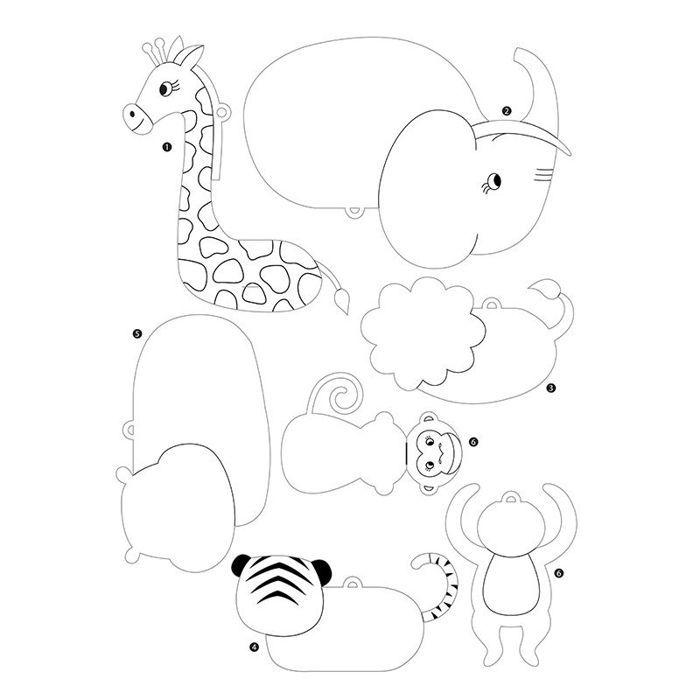 Children's Mobile Decorating Kit - Savannah Animals