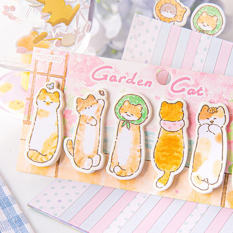 180Sheets Cute  Cat Index Sticky Notes Cartoon Special-Shaped Sticky Note Creative N Times Sticky Note School Supplies