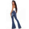 Spring and Autumn Women's Plus Size Jeans Wide Leg Jeans Fashion Splicing Pant