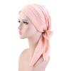 Solid Color Wrap Head Turban Breathable Turban Bonnet Fashion Head Scarf  for Female Fashion
