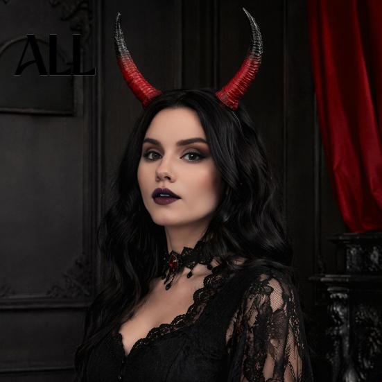 DIY Horn Headband Kit Halloween Ram Headband, Detachable Devil Headpiece for Retro Simulation Carnival Party, Festival Cosplay Hair Accessory,