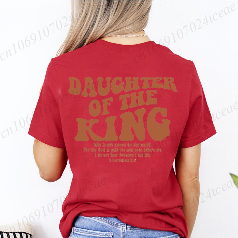 Tochter des Königs T-Shirts, Ästhetische Christliche T-Shirts, Religiöses Shirt für Damen, Bibelvers T-Shirts, Christliche Kirchen Oberteile