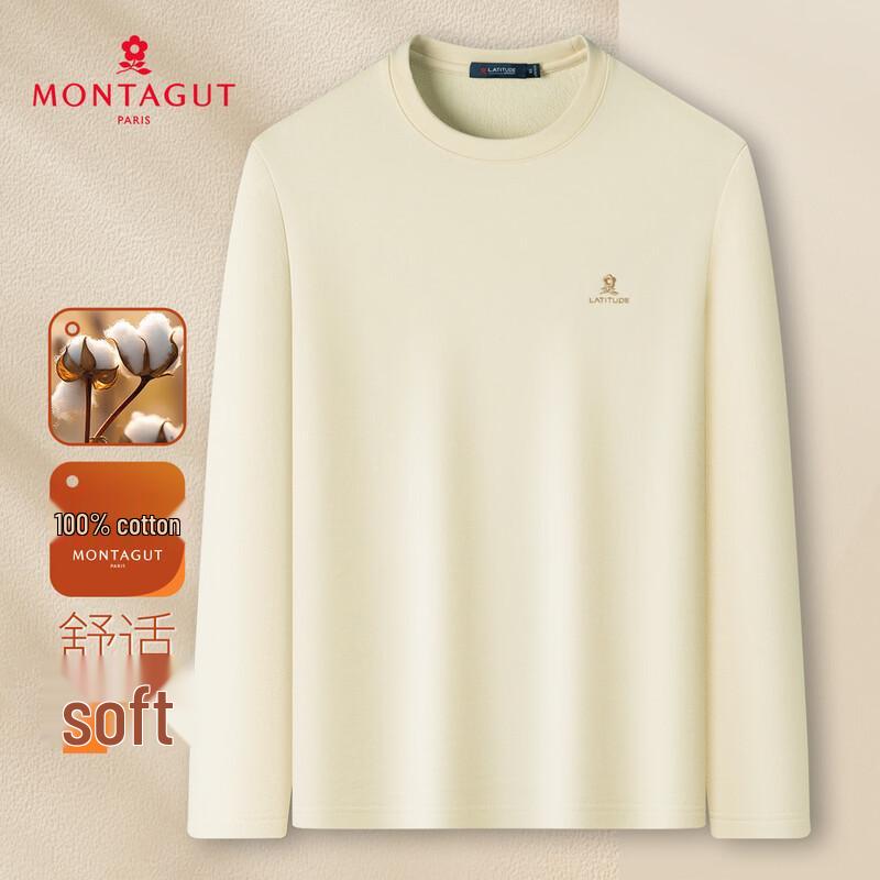 MONTAGUT Men s Embroidered Cotton Crewneck Sweatshirt 54