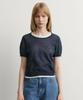 ARTID Cotton Double Layer Short Sleeve Knit_Navy