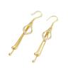 Temperament Korean Version Fashionable Geometric Rhombus Long Fringed Earrings Women's Versatile Full Diamond Earrings Light Luxury Face Thin Earrings