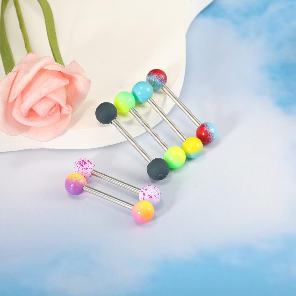 6Pcs Acrylic tongue stud jewelry, body piercing jewelry, body ornaments