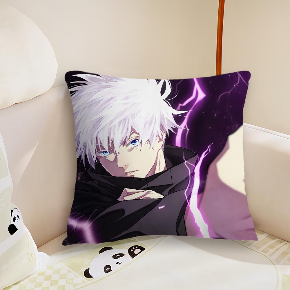 Anime S-Satoru G-Gojo Pillow Case Living Room Sofa Cushion Cover Suitable For Home Bedroom Room Decoration