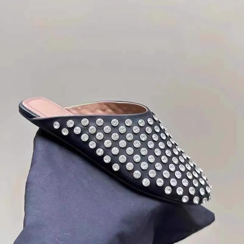 New Women's Shoes with Riveted Toe Slippers