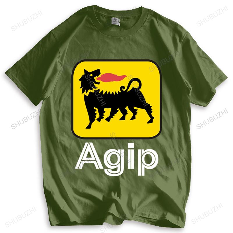 

Нова чоловіча футболка з логотипом компанії AGIP Racing Oil Бренд Бавовняна футболка Пряма доставка літня модна футболка XL