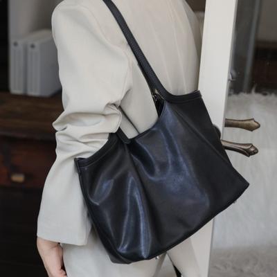 Simple Commuting Genuine Leather Tote Bag Shoulder Bag Large Capacity Women's Bag Underarm Bag Handbag