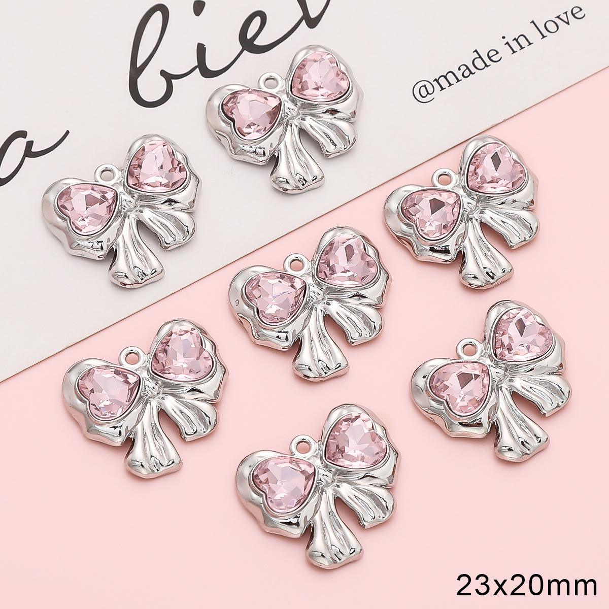 

Золотой/серебряный цвет сплава Алмазное сердце роза бабочка кулон для изготовления ювелирных изделий DIY ожерелье браслет серьги 1pcs серебряный