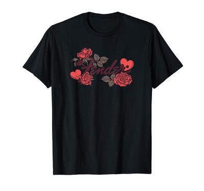 Fender Day Roses And Hearts Decorated Logo Valentine's T-shirt